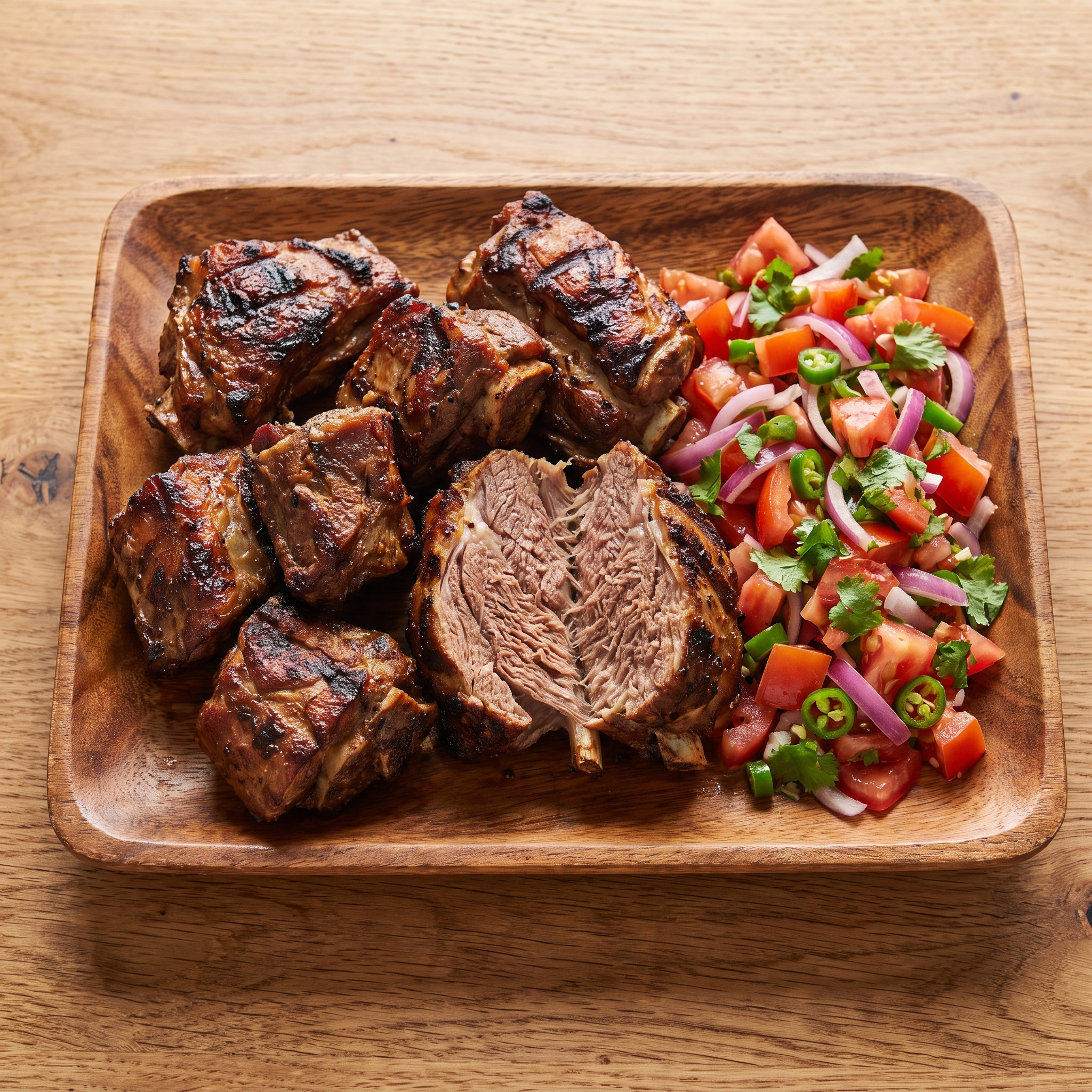 Nyama choma aus Ziegenschulterstücken
