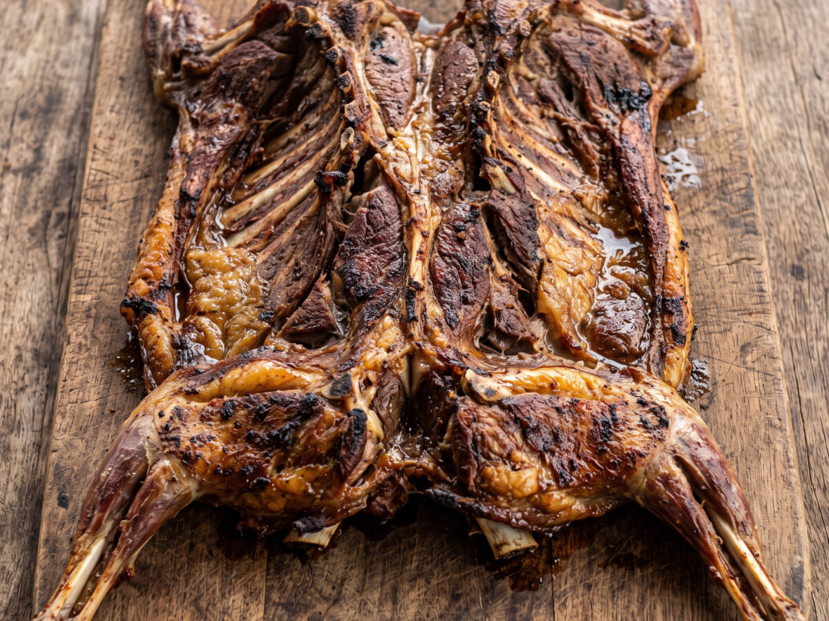Nyama choma vom ganzen Lamm
