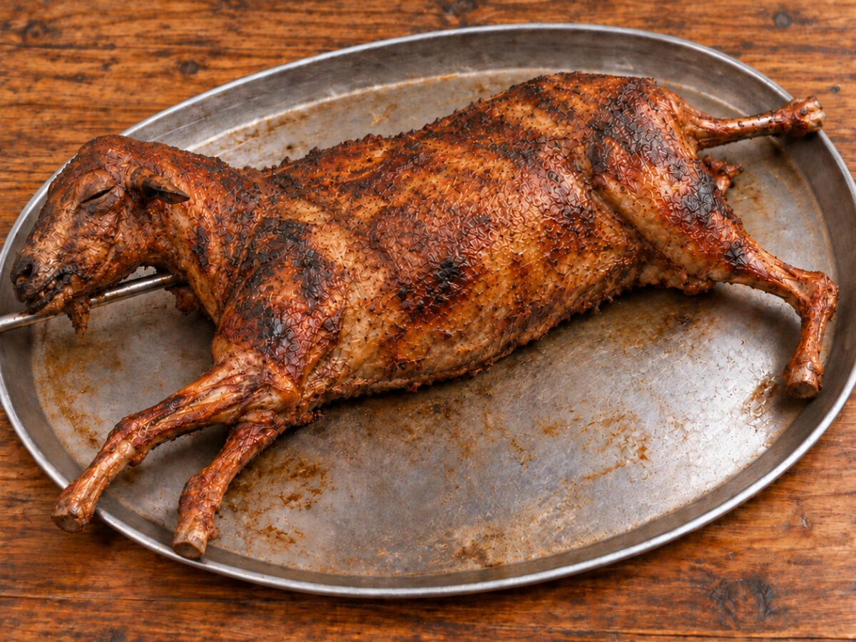 Nyama choma von der ganzen Ziege