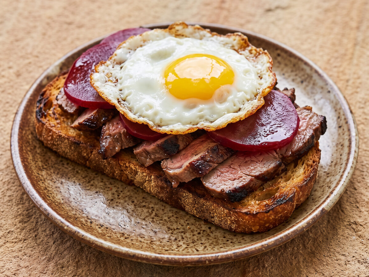 Australisches Open Steak Sandwich