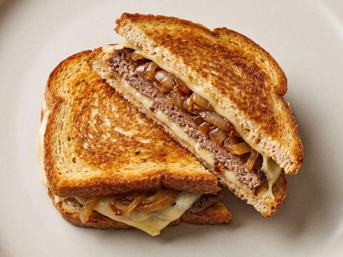 Patty Melt von der Grillplatte