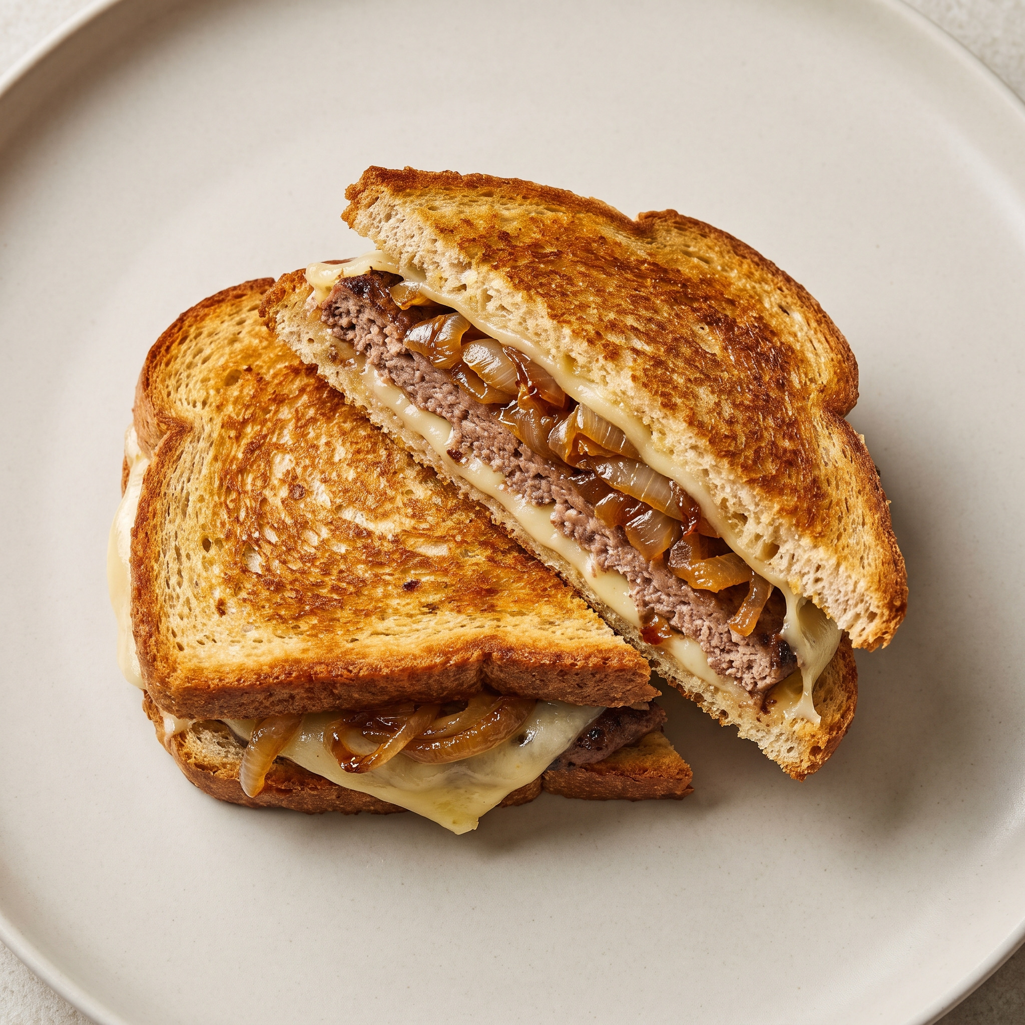 Patty Melt von der Grillplatte