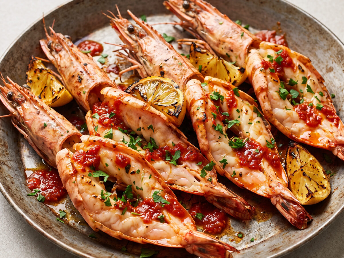 Peri-peri-Garnelen vom Braai