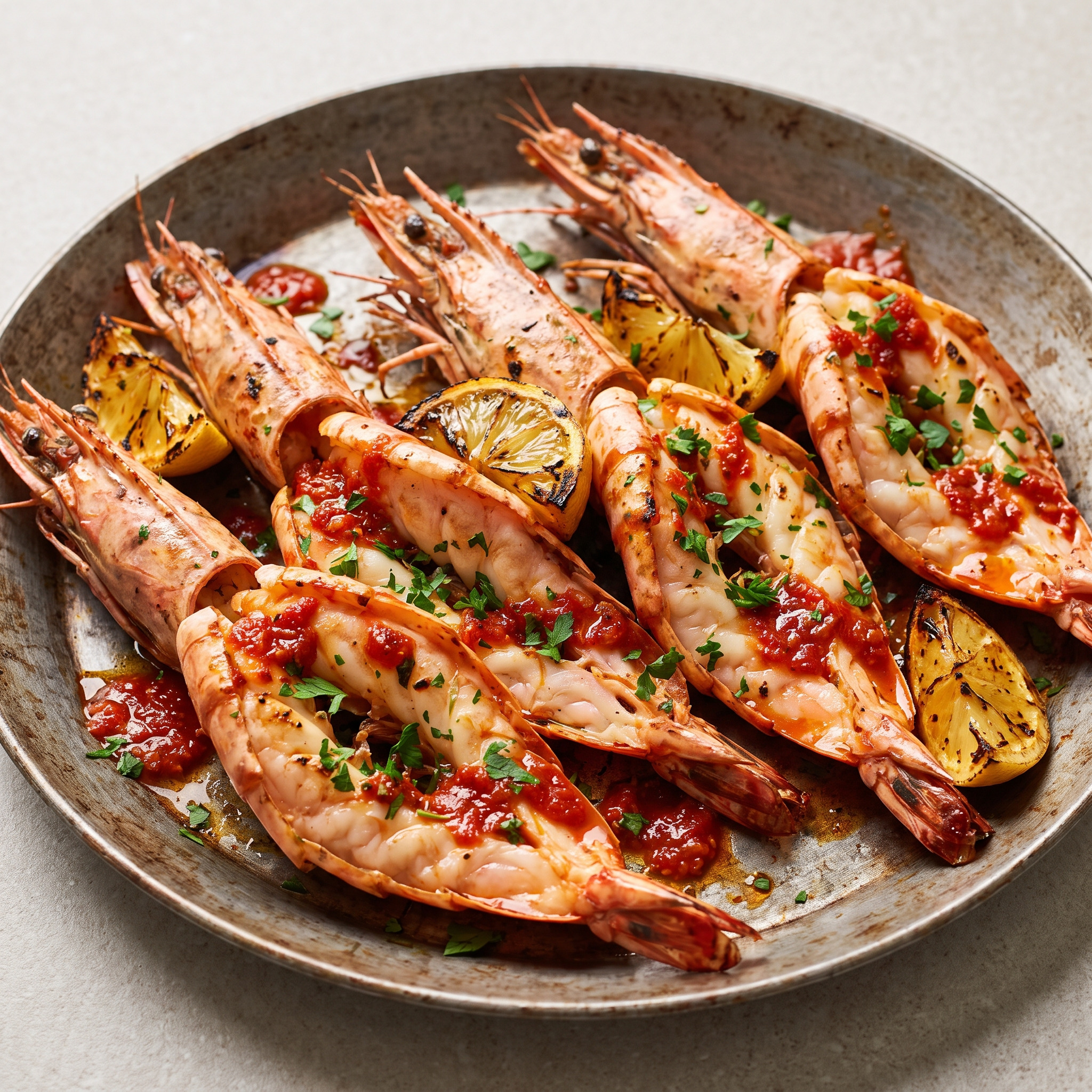 Peri-peri-Garnelen vom Braai