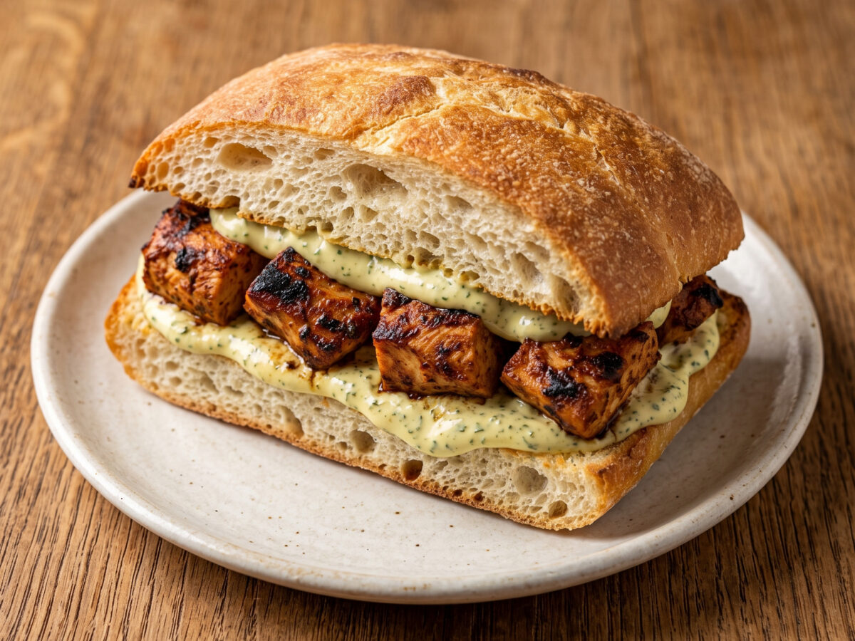 Perus Grill-Sandwich mit Ají-Panca-Hähnchen