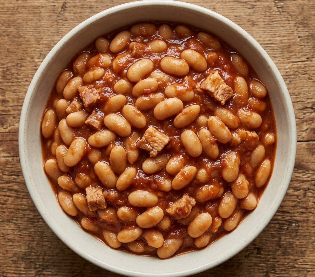 Philippinische Pork and Beans als warme BBQ-Beilage