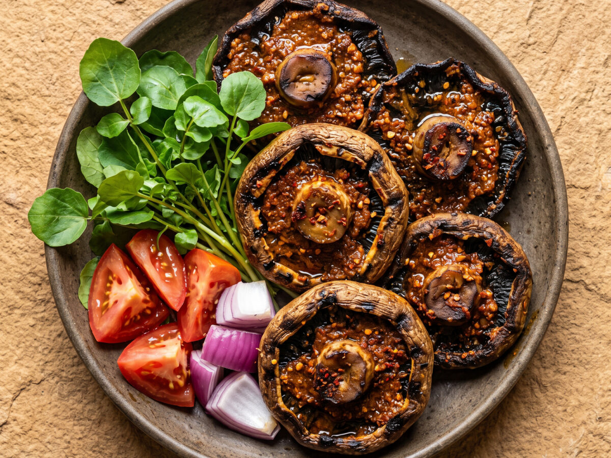 Würzige Pilze vom Grill