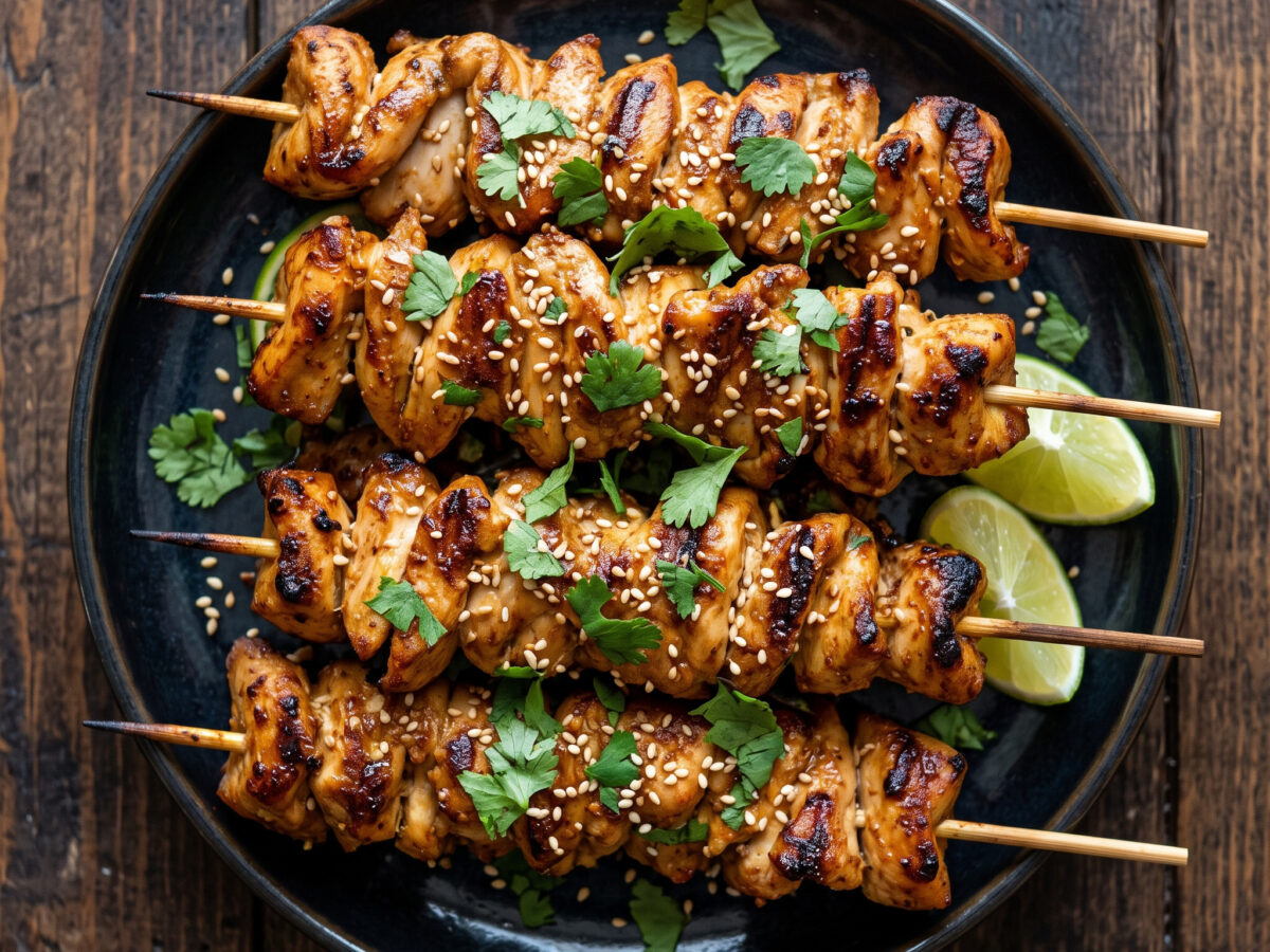 Pinchos de pollo especiados vom Grill