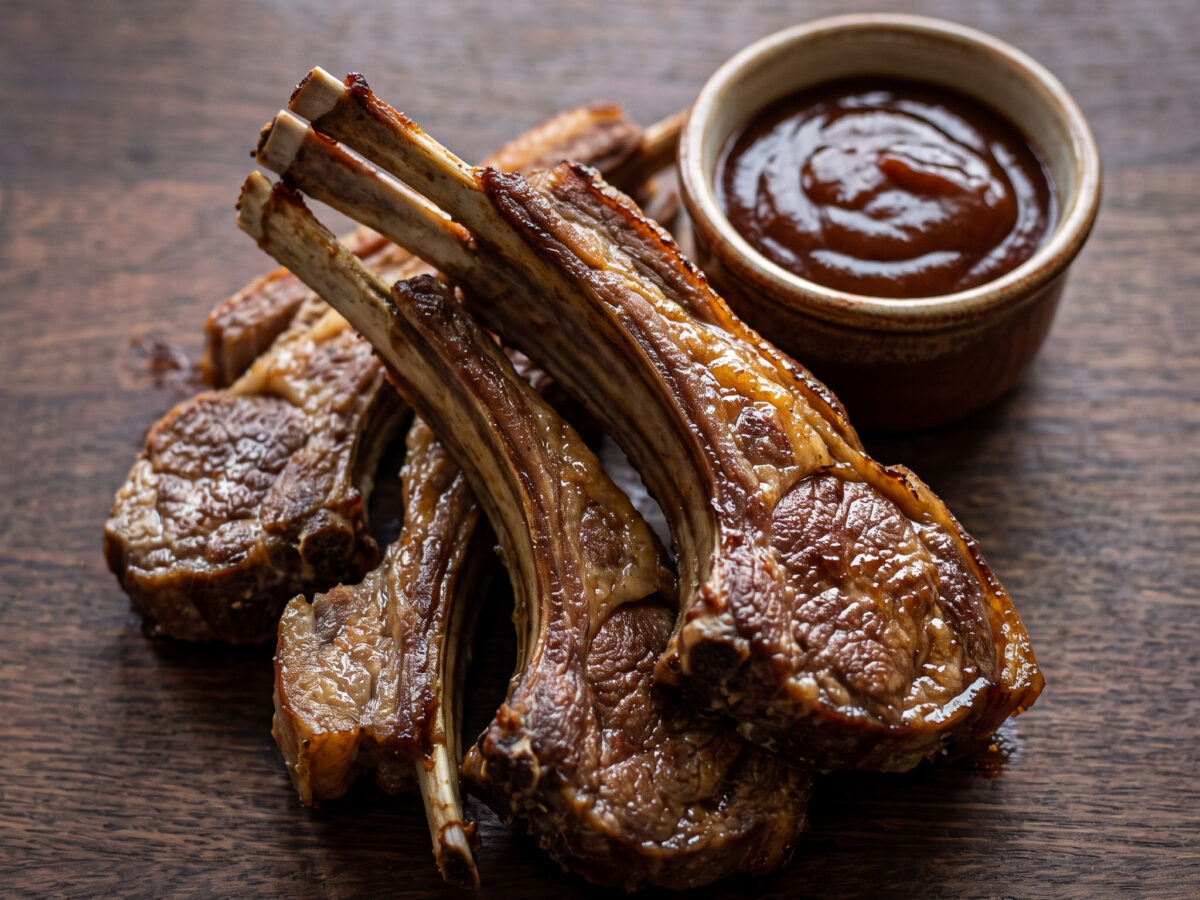 Pinnekjøtt mit BBQ-Sauce vom Grill