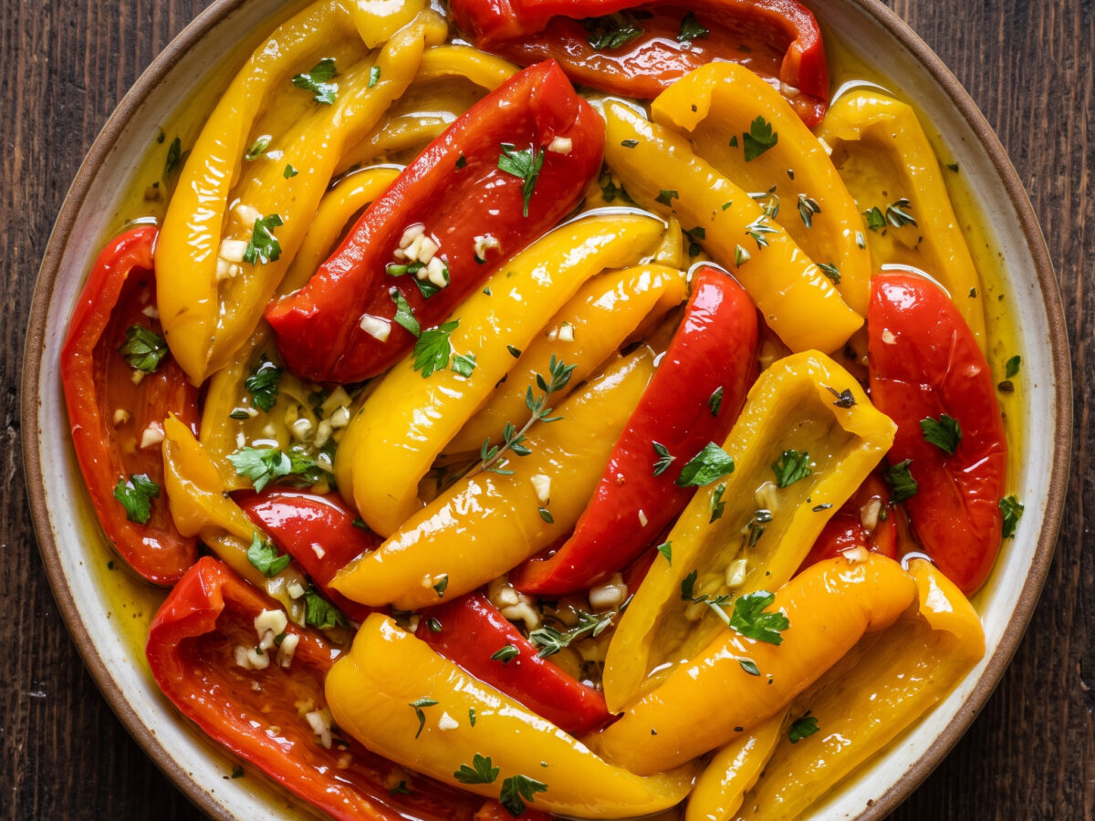 Poivrons marinés à la provençale