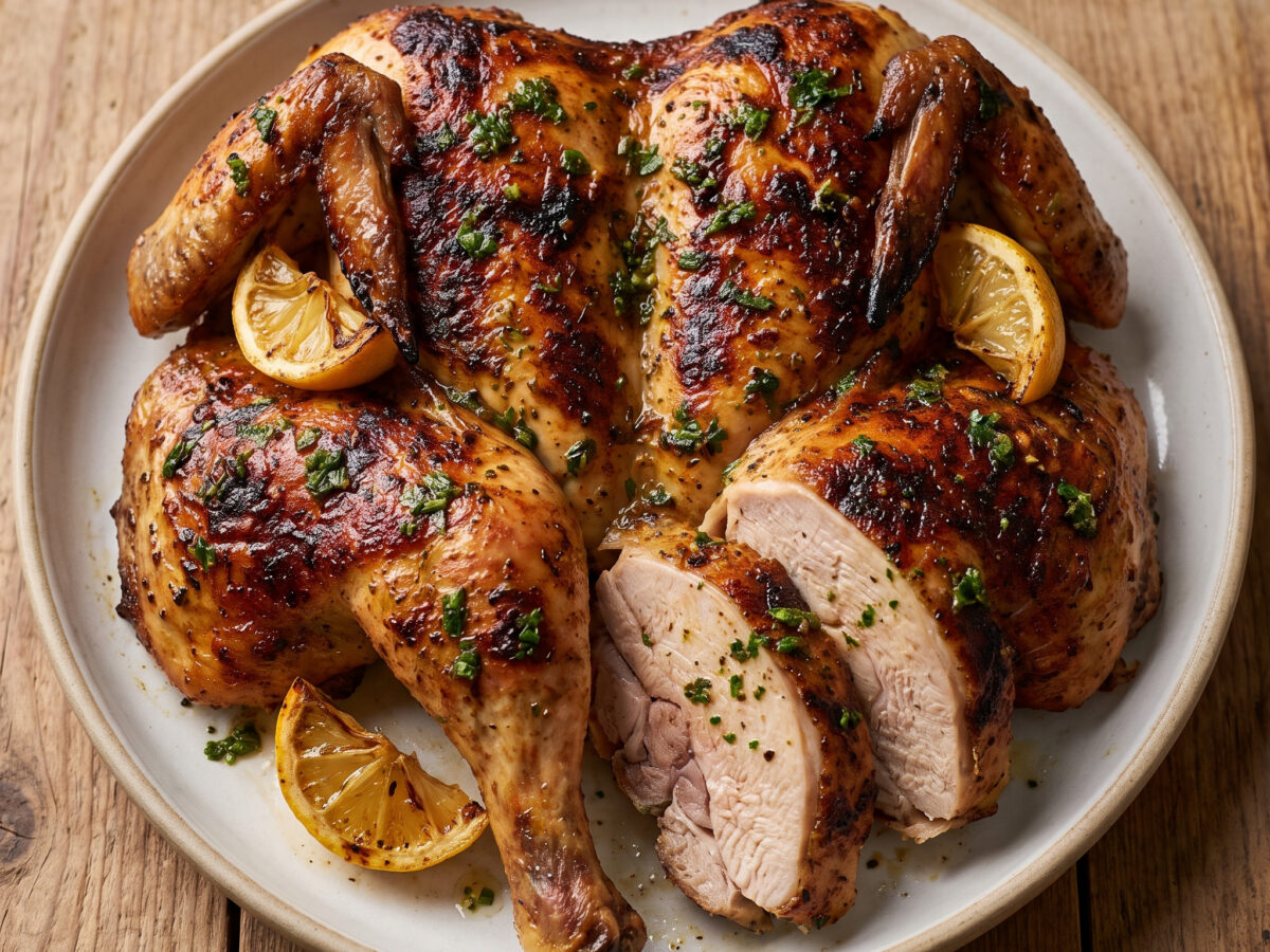 Pollo mariposa a la parrilla