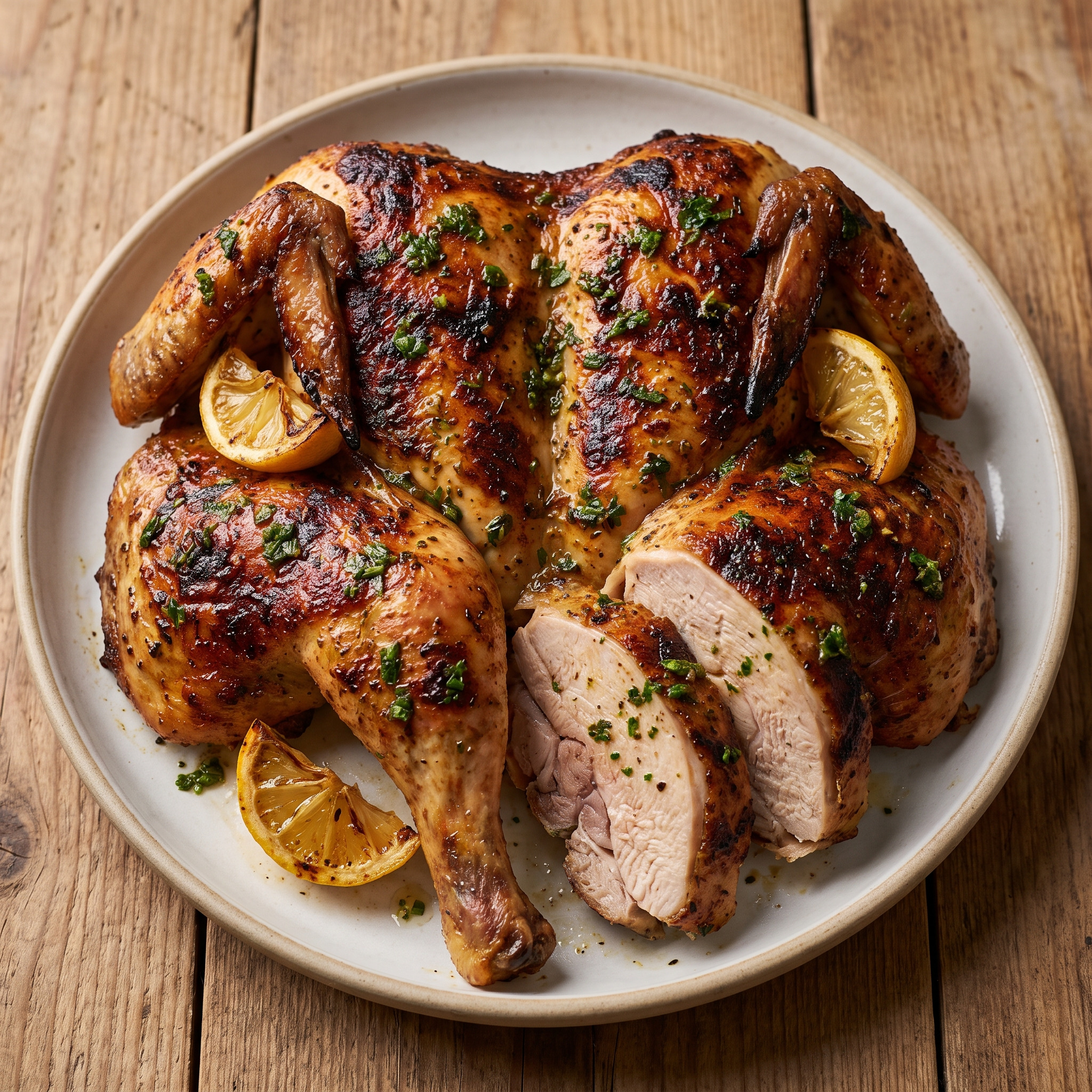 Pollo mariposa a la parrilla