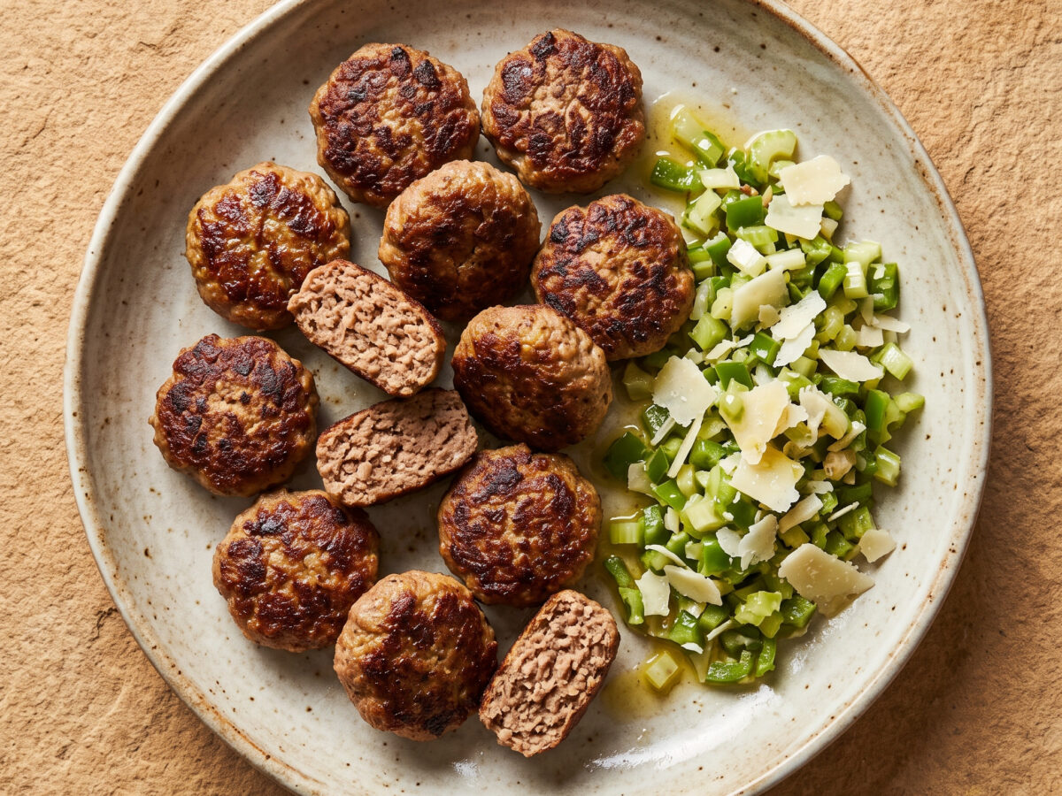 Polpette al pestöm vom Grill