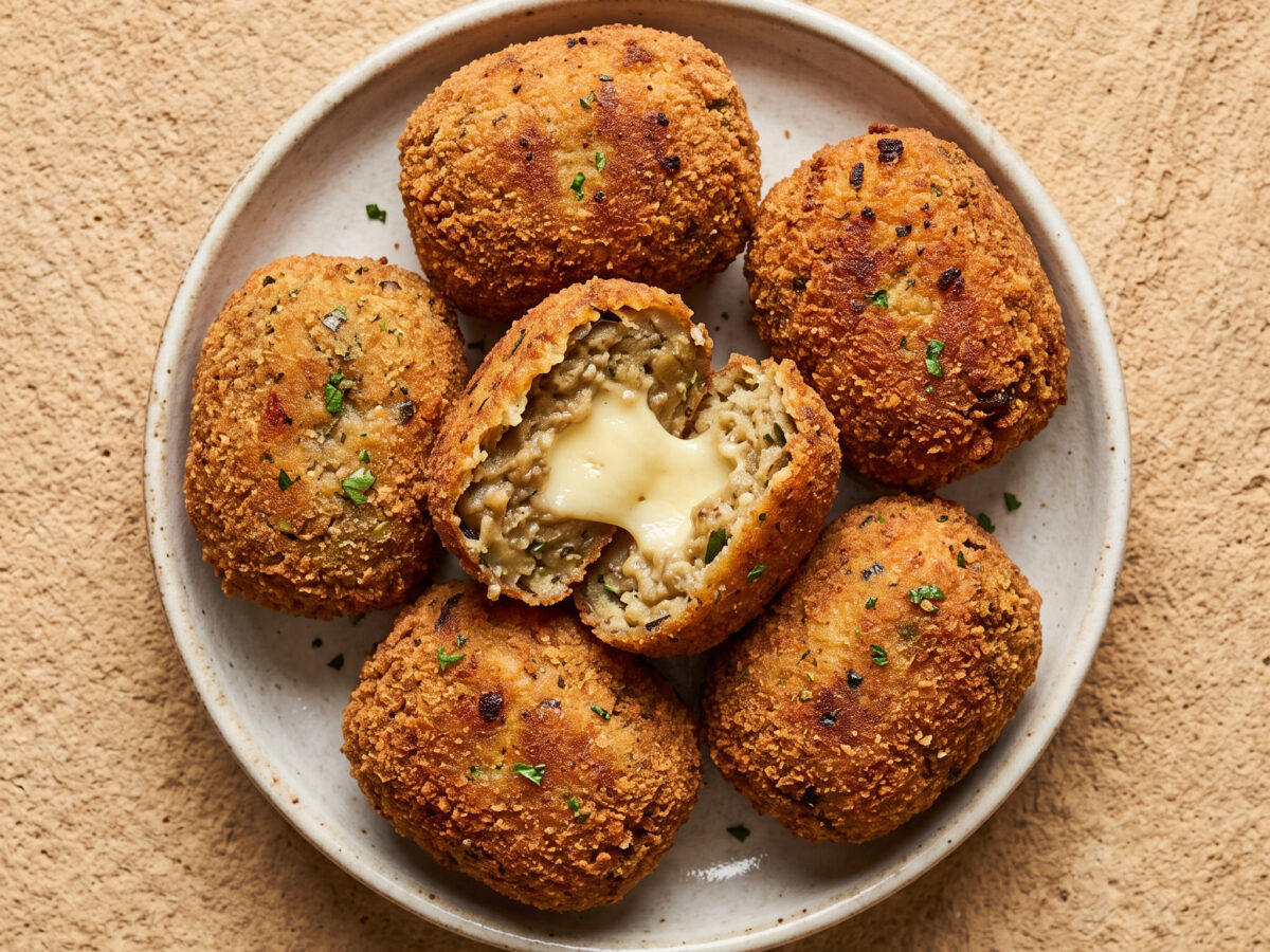 Polpette di melanzane e provolone vom Grill