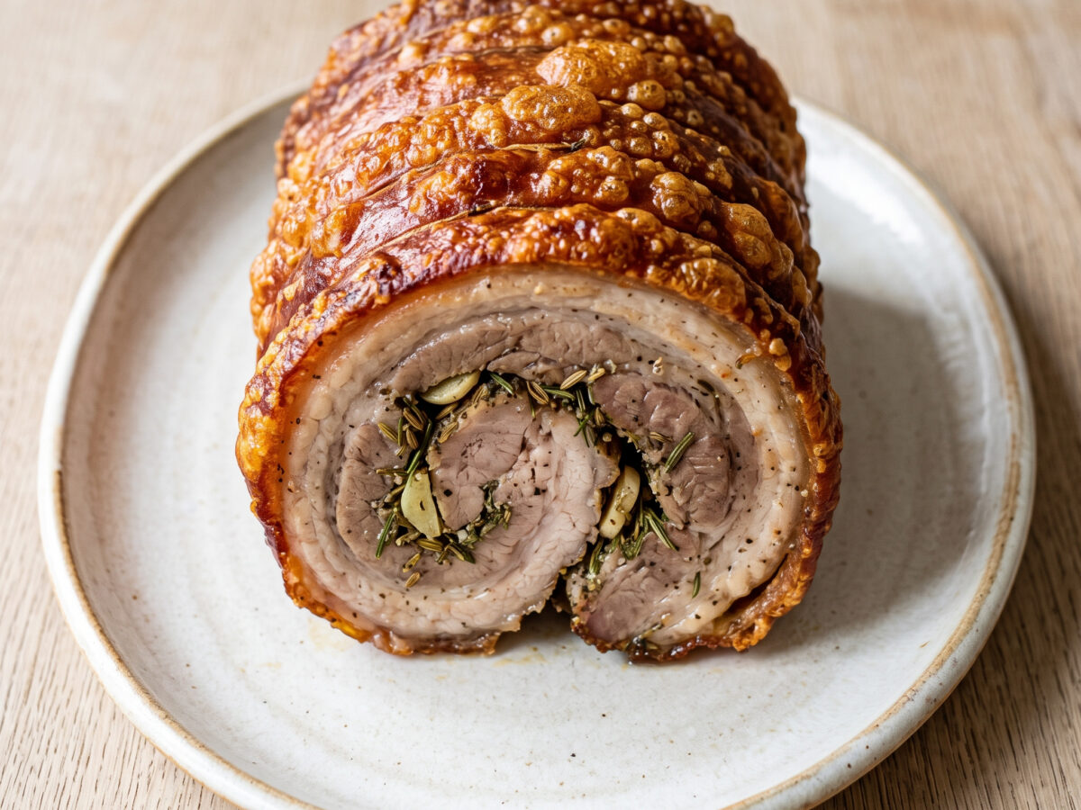 Porchetta alla romana vom Drehspieß