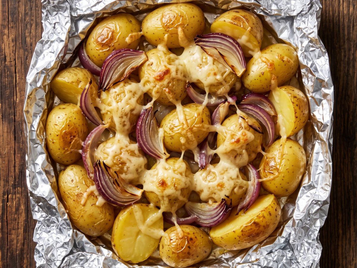 Primeur-Kartoffeln im Grillpäckchen mit Curé Nantais