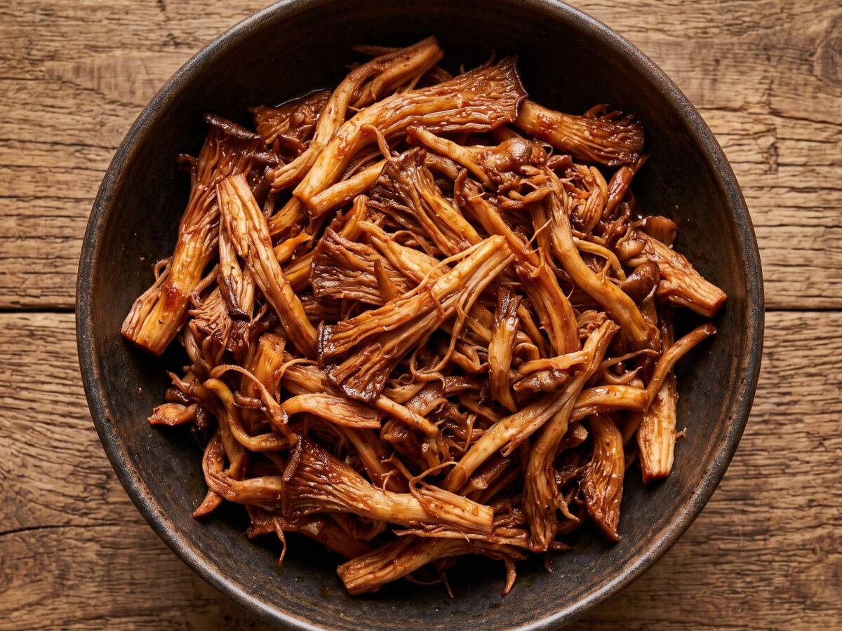 Pulled Austernpilze mit BBQ-Sauce