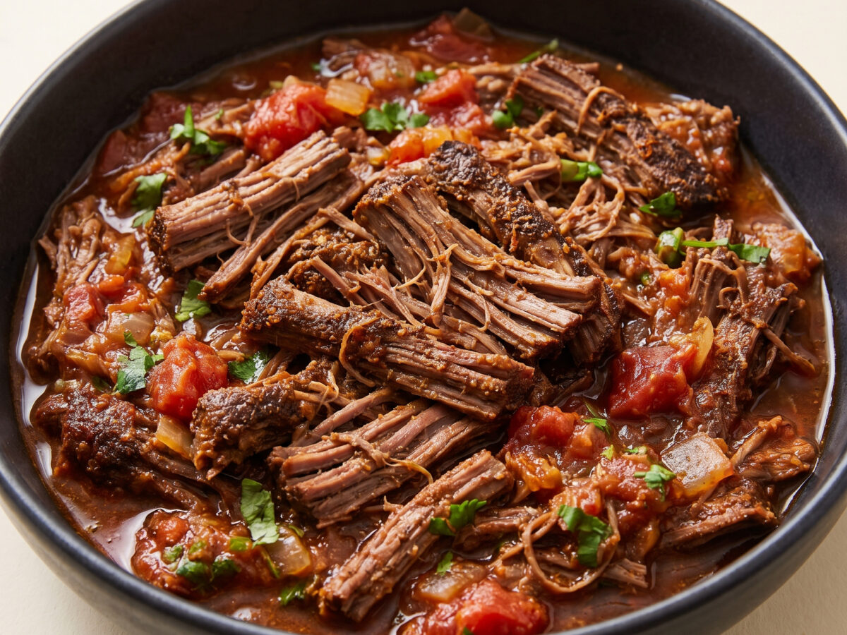 Pulled Beef mit Chili-Limetten-Sauce