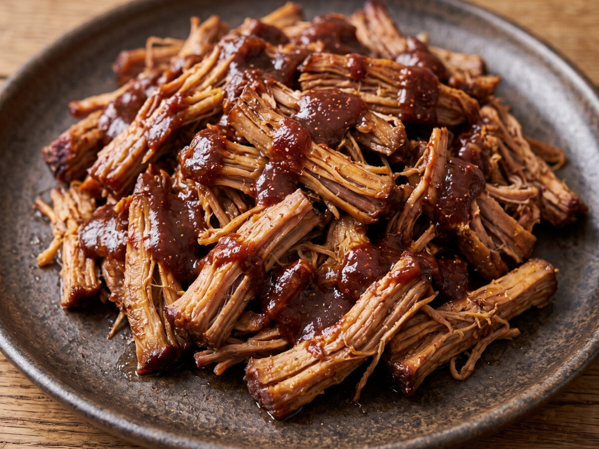 Pulled Pork mit Merkén-BBQ-Sauce