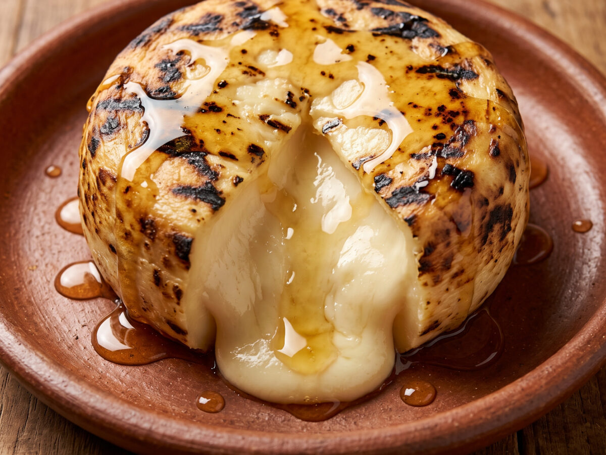 Käse, der am Grill weich wird