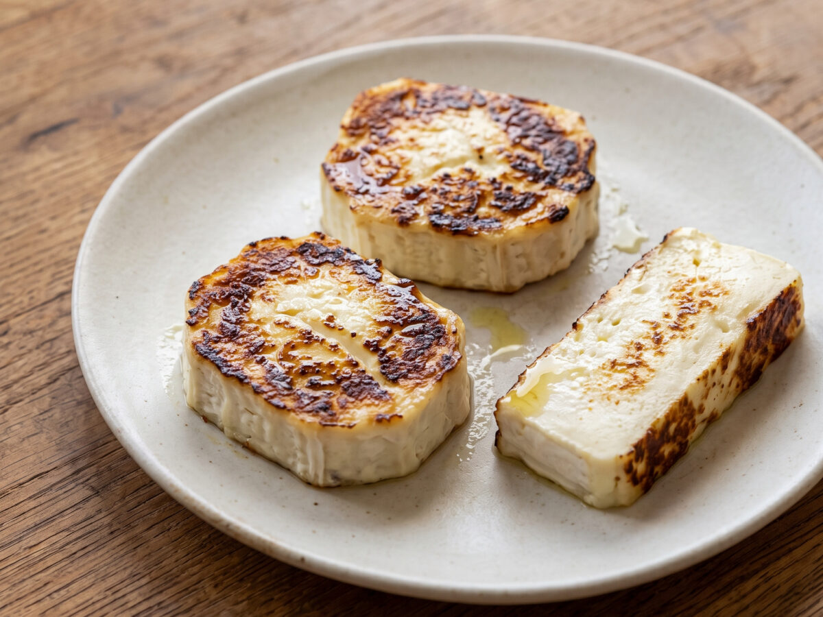 Queso fresco de cabra a la plancha