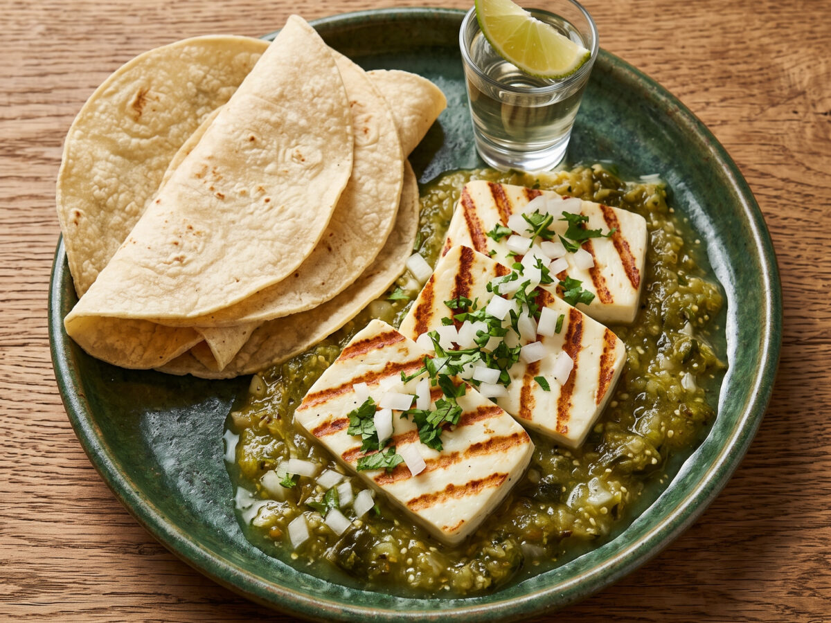 Goldene Grillspuren auf mexikanischem Panela