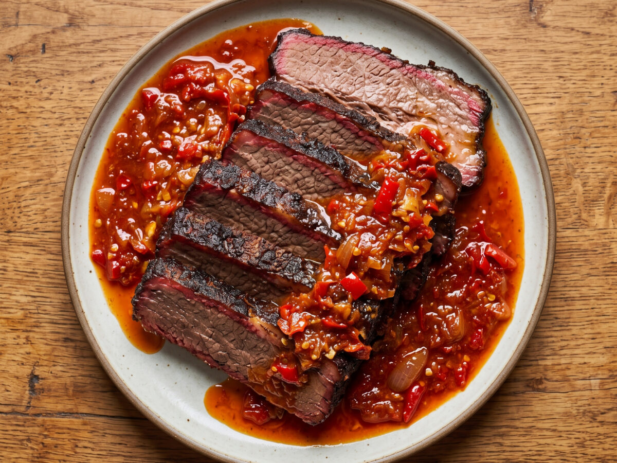 Rauchiges Brisket trifft feurige Rica Merah