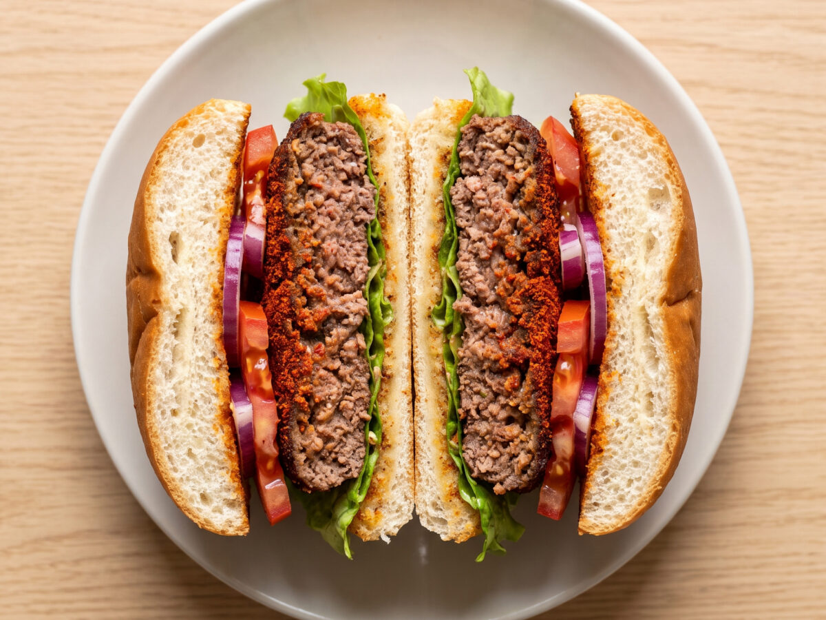 Rinder-Suya-Burger vom Grill