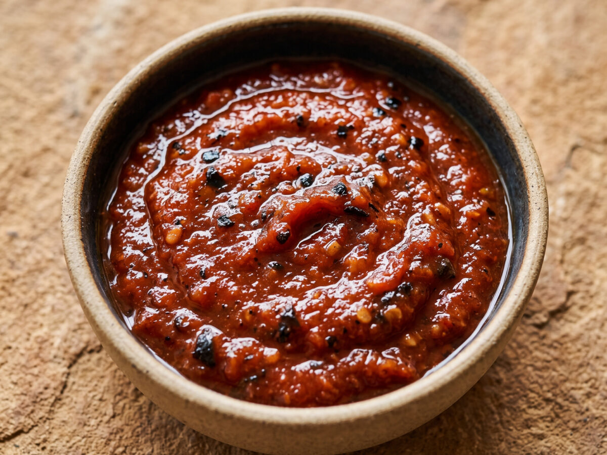 Salsa picante de tomate asado