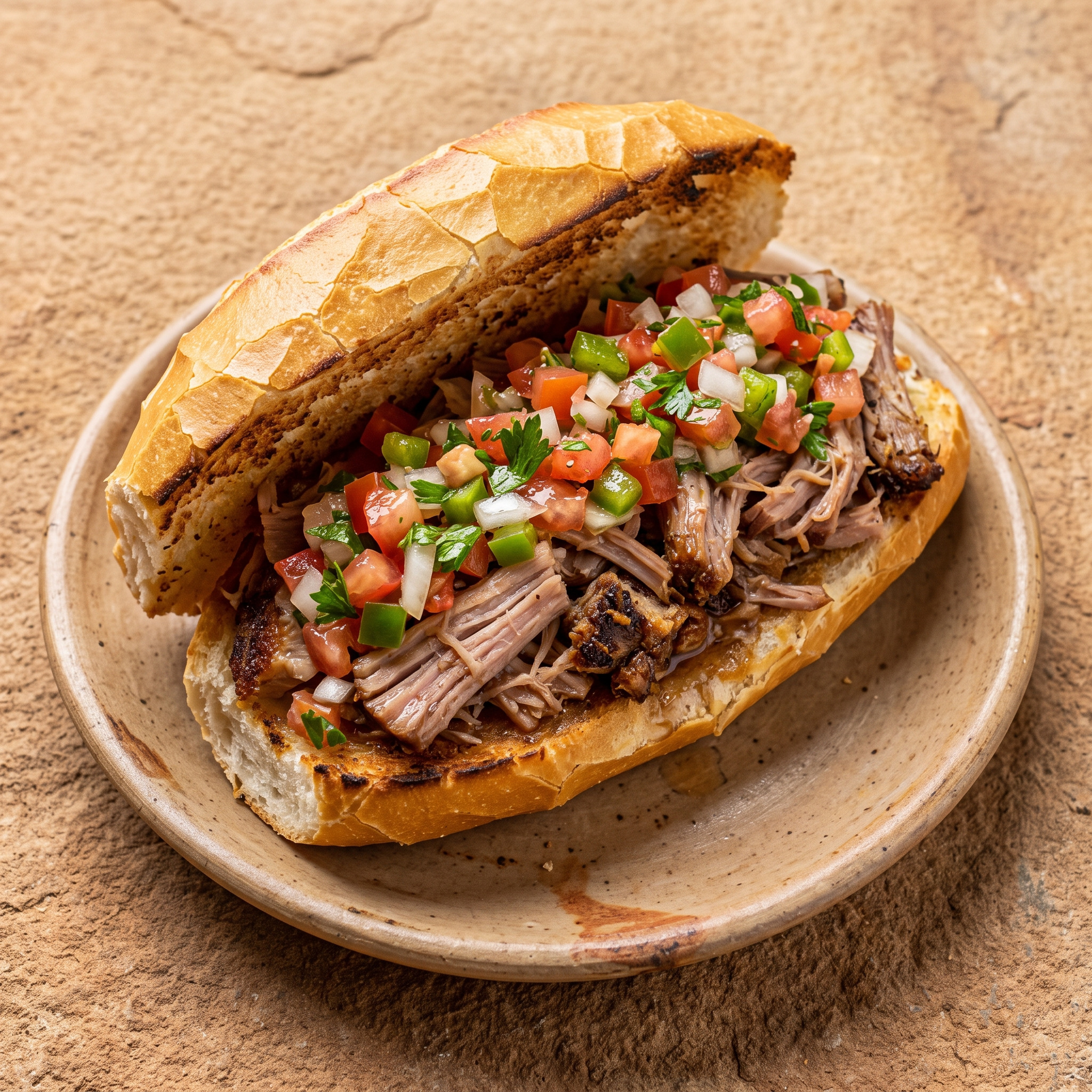 Sanduíche de pernil vom Grill