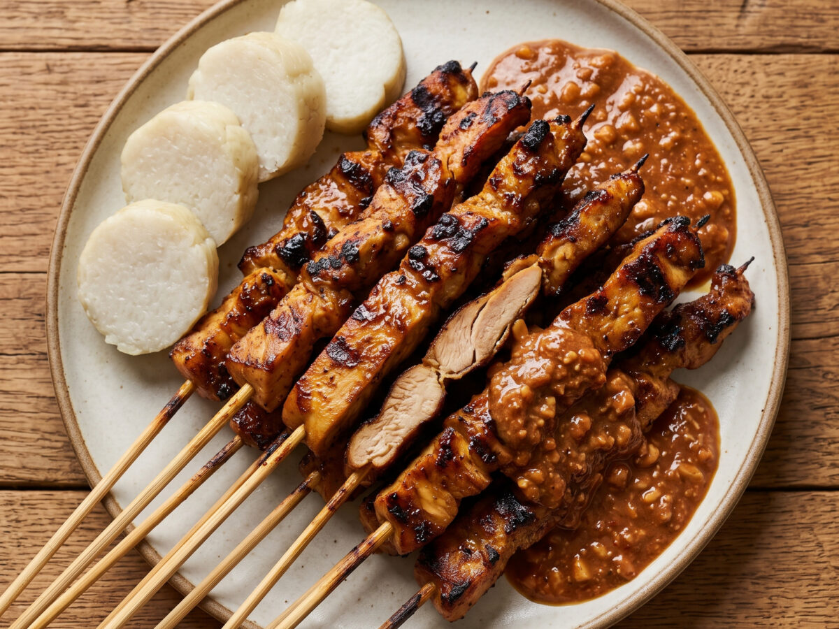 Sate Ayam Ponorogo: lange Streifen, kräftige Glut