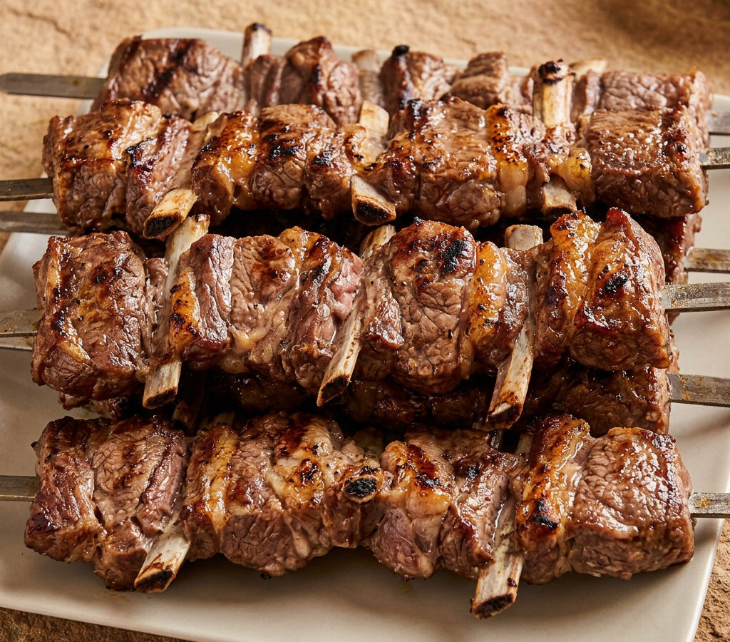 Schaschlik aus Lammrippchen