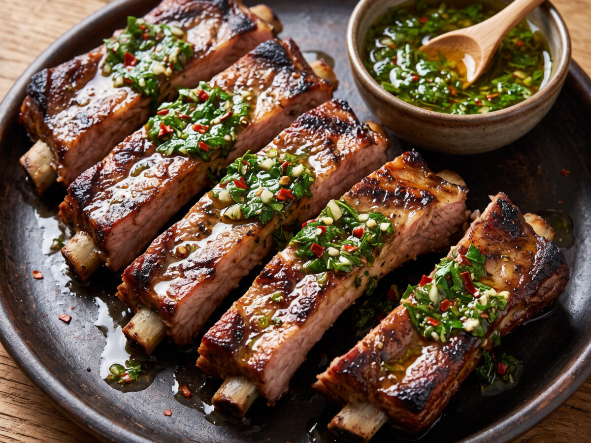 Costillas de cerdo mit Chimichurri