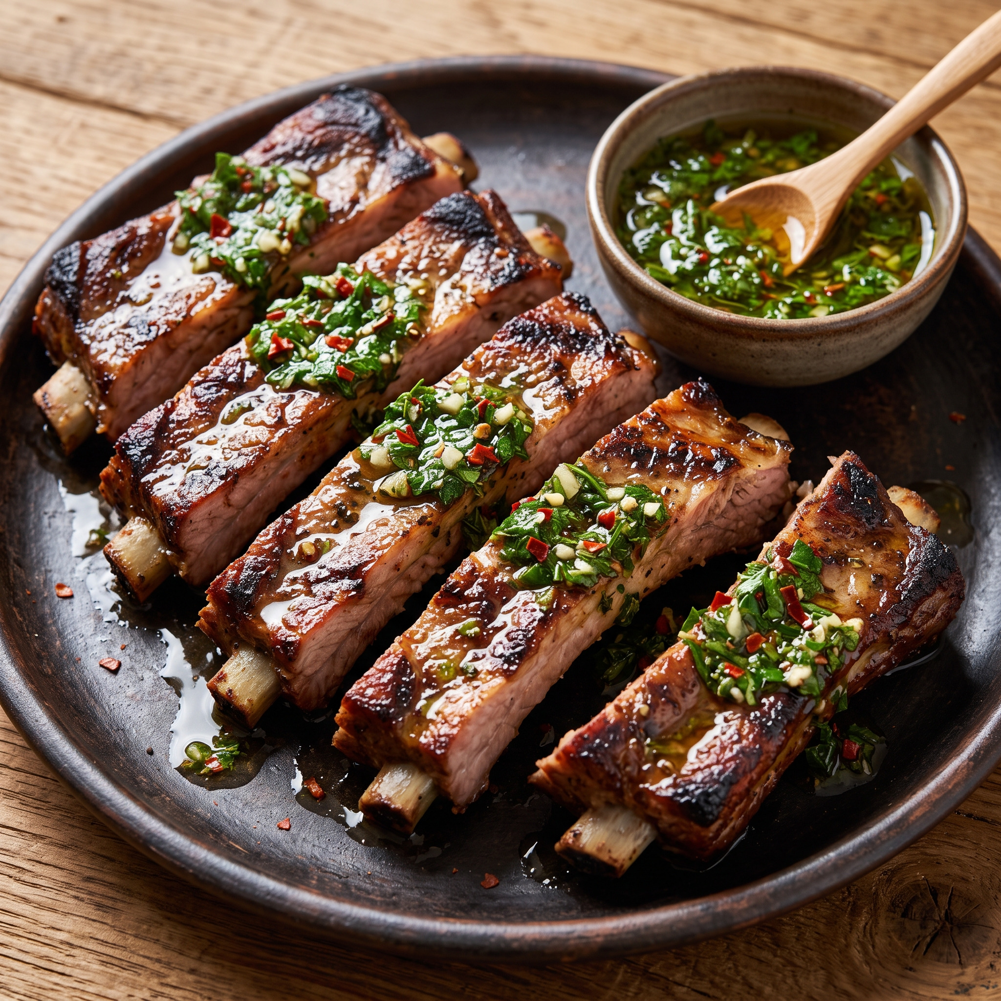 Costillas de cerdo mit Chimichurri