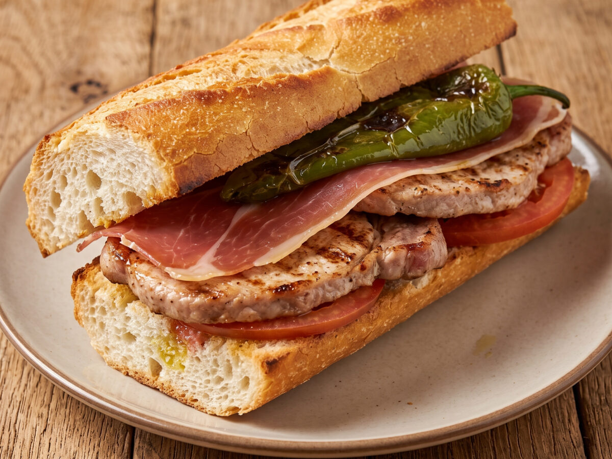 Serranito mit Schweinelende von der Grillplancha