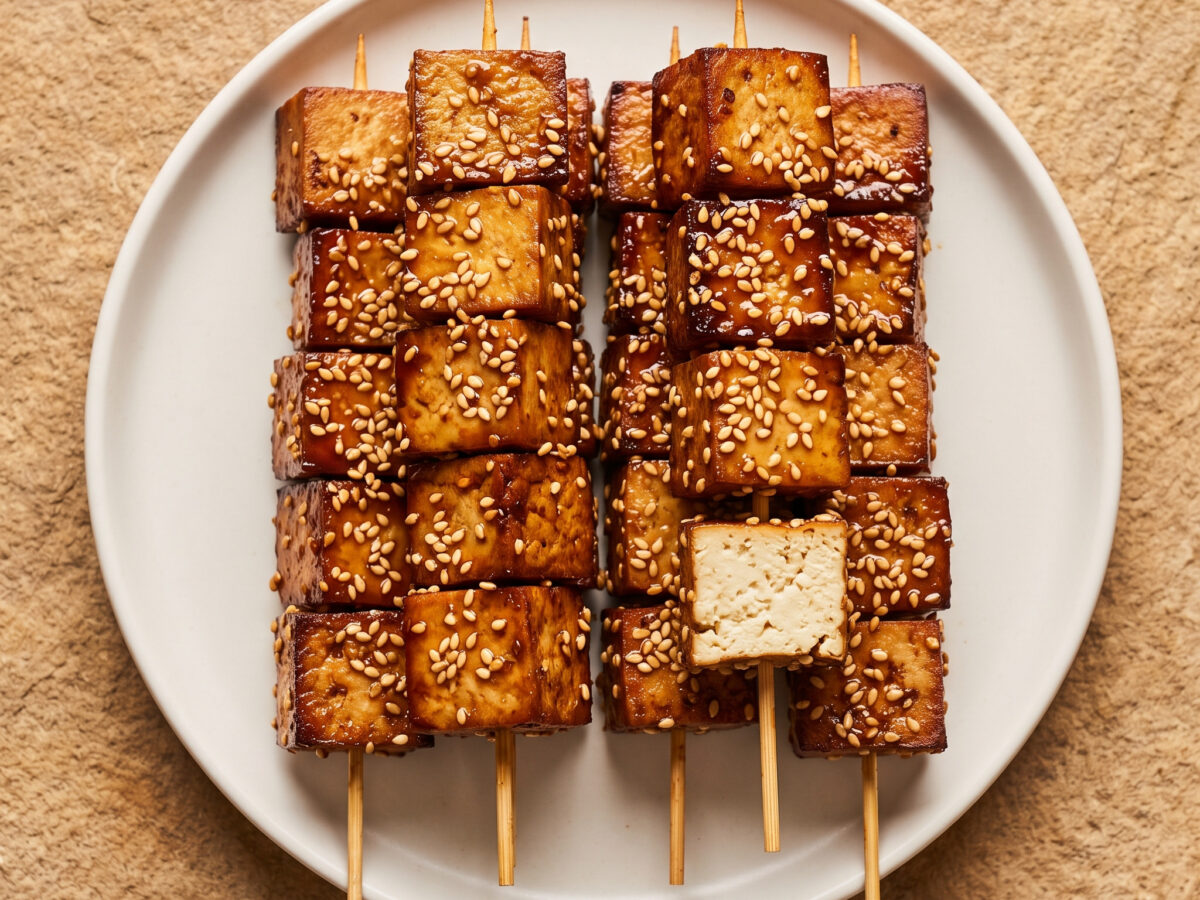 Sesammarinerade Tofuspieße
