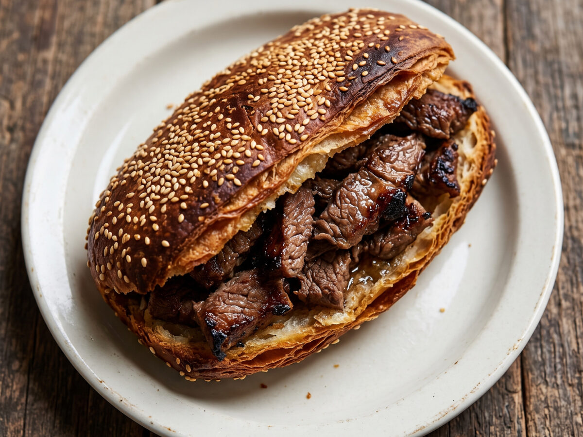 Shaobing mit gegrilltem Rindfleisch
