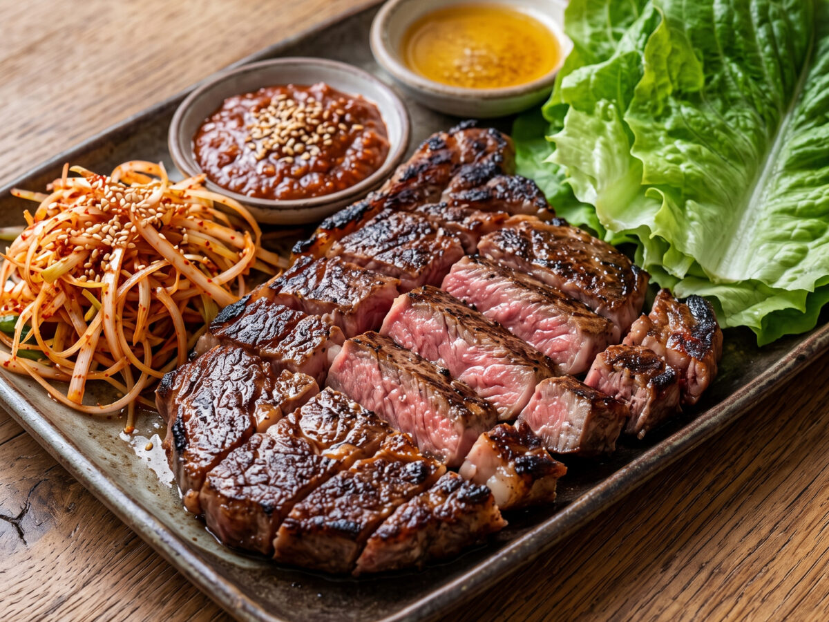 Soegogi-gui mit Rinder-Ribeye-Steaks