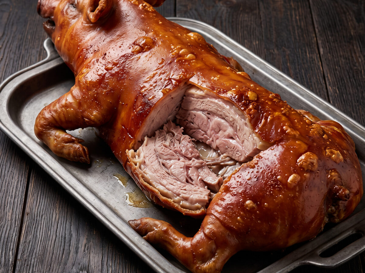 Spanferkel aus der Grillkiste