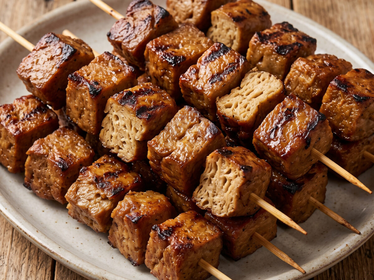 Spiedini di seitan alla griglia