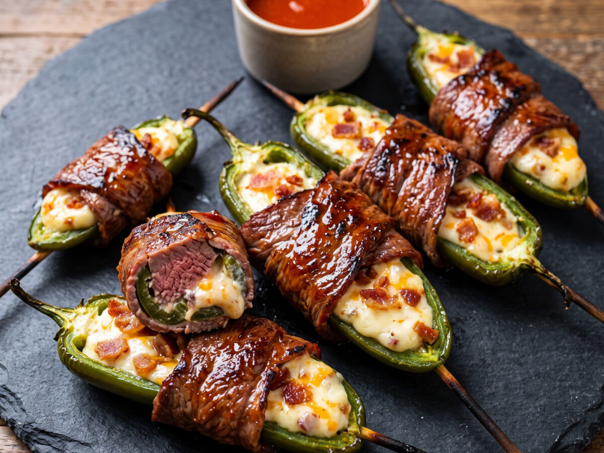 Sriracha-Steak-Jalapeño-Popper-Spieße
