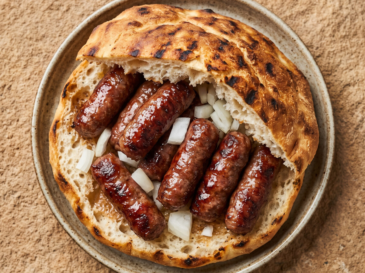 Sudžukice in gegrillter Lepinja