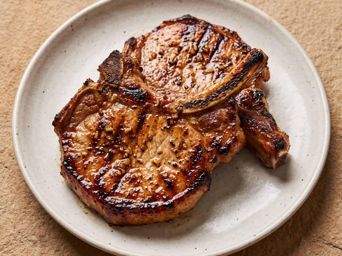 Sườn cốt lết nướng vom Holzkohlegrill