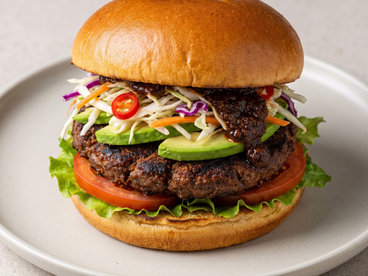 Suya-Burger mit Shito-Mayo