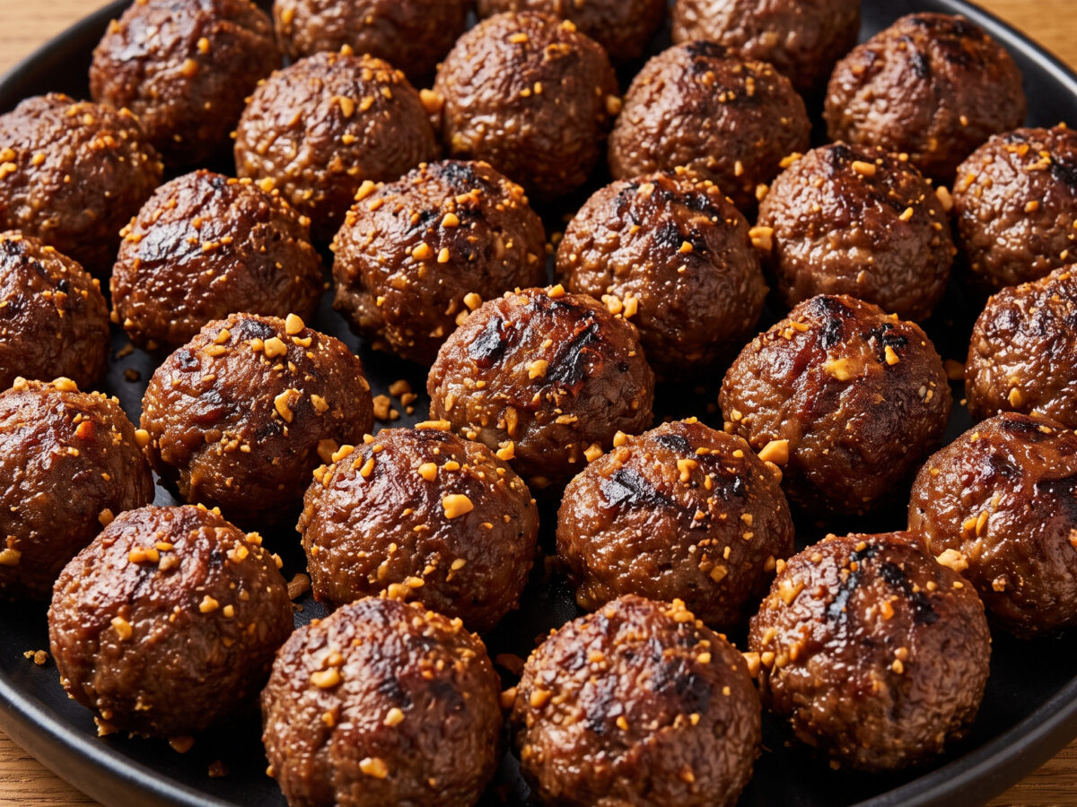Suya-inspirierte Rindfleischbällchen vom Grill