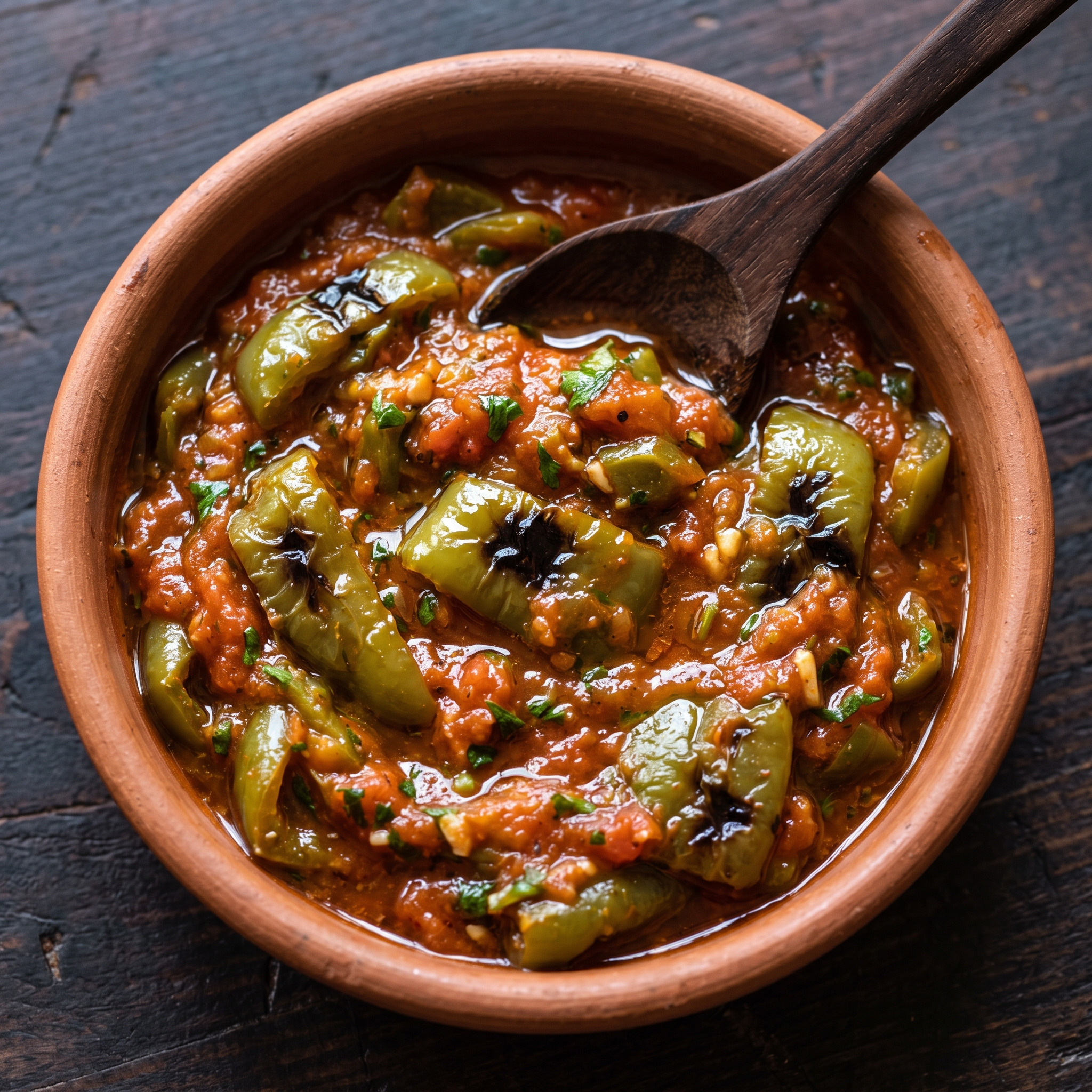 Taktouka: marokkanischer Paprika-Tomaten-Salat
