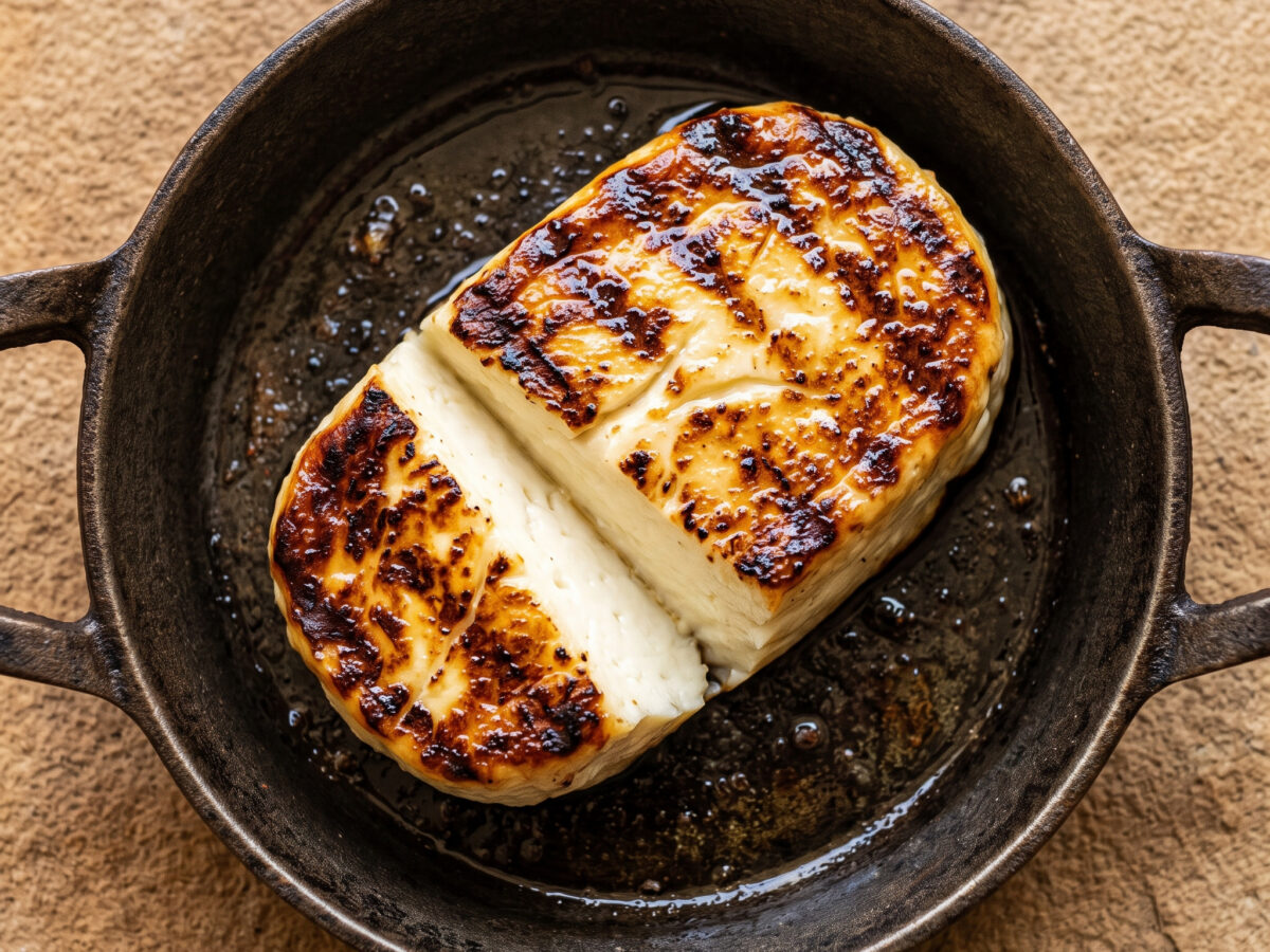 Talagani-Saganaki vom Grill