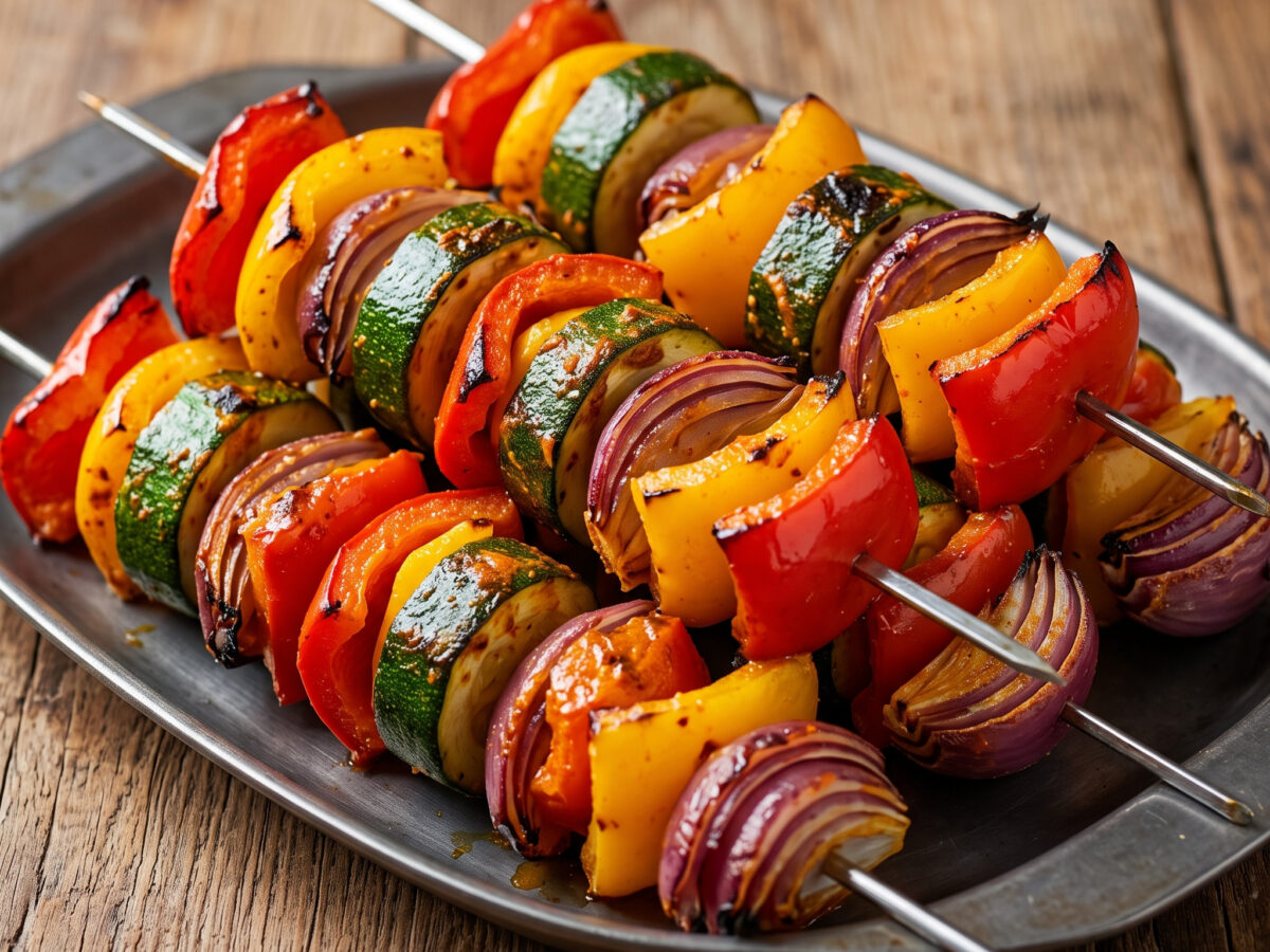 Tandoori-Gemüsespieße vom Grill