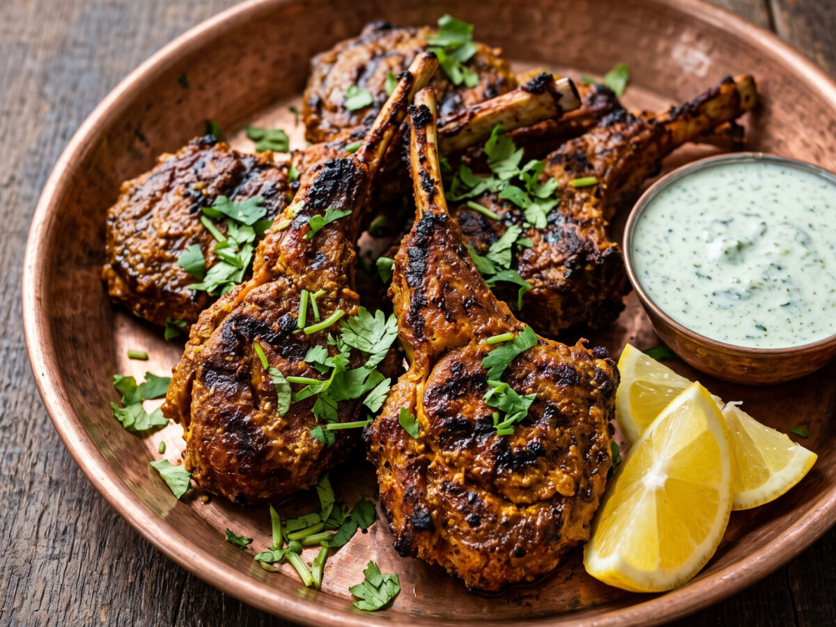 Tandoori-Lammkoteletts vom Grill