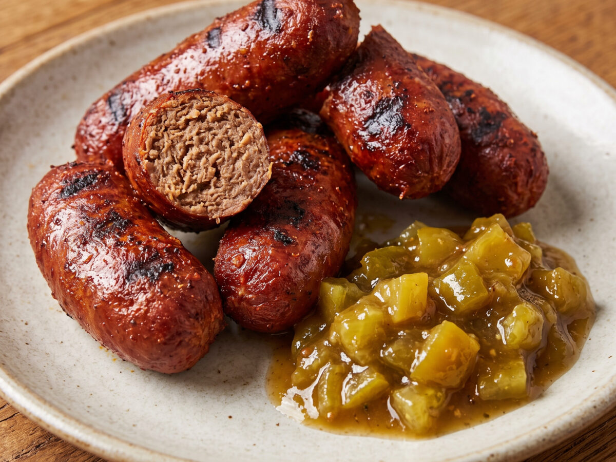 Tandoori-Venisonwurst vom BBQ